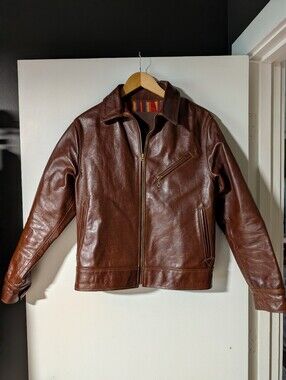 Freenote Locklin Leather Jacket Cognac